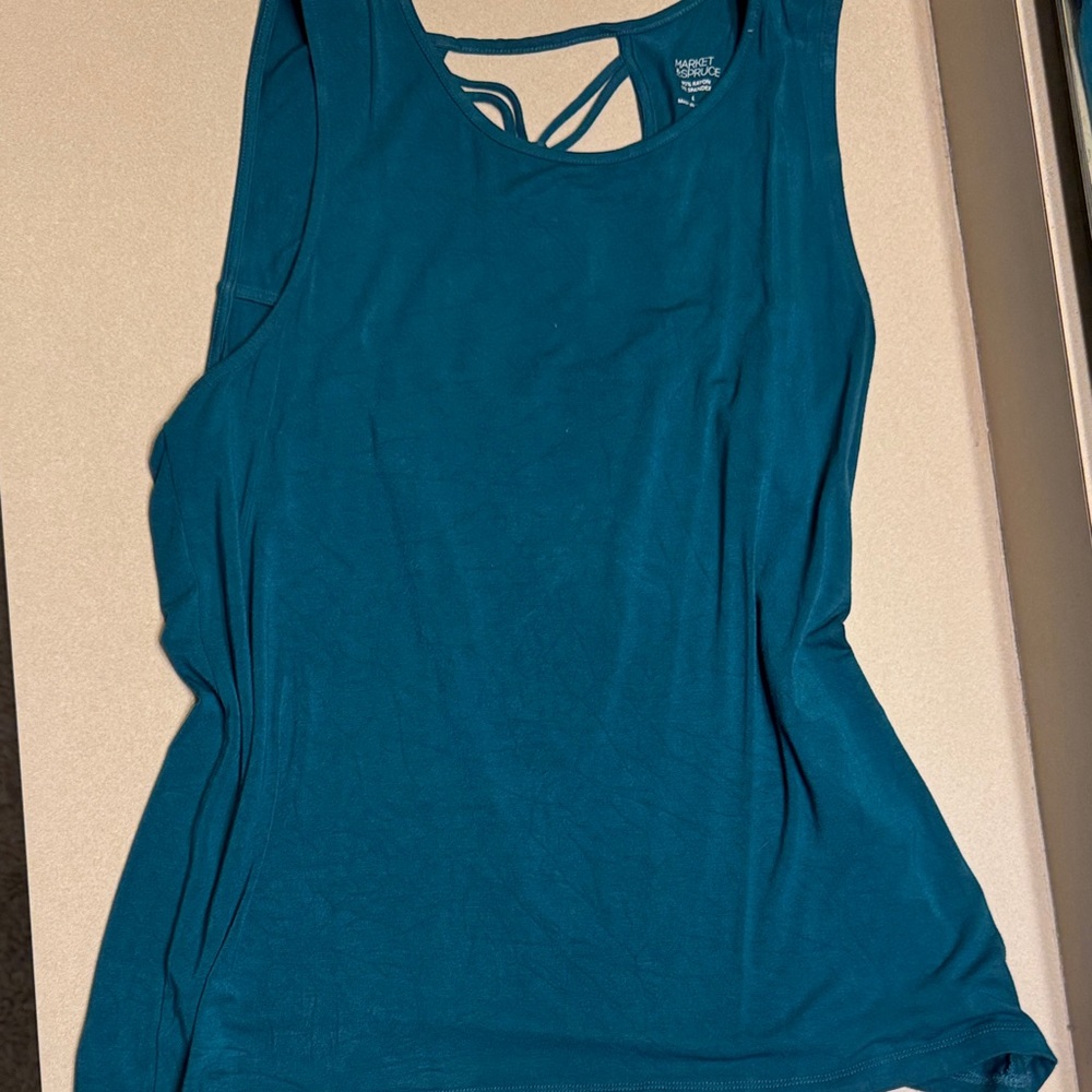 Market & Spruce Teal Tank Top